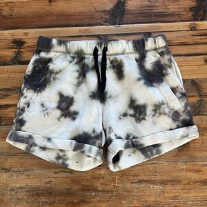 PINK Victoria's Secret Black and White Tie-Dye Shorts
